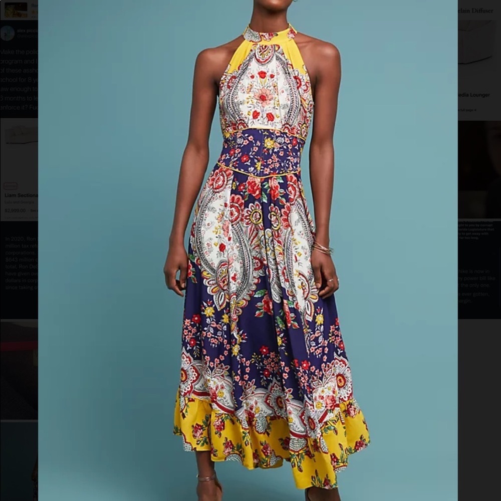 Anthropologie Maeve Myriam Maxi Dress